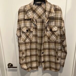 Men's Brown Plaid Jacket by New York & Company